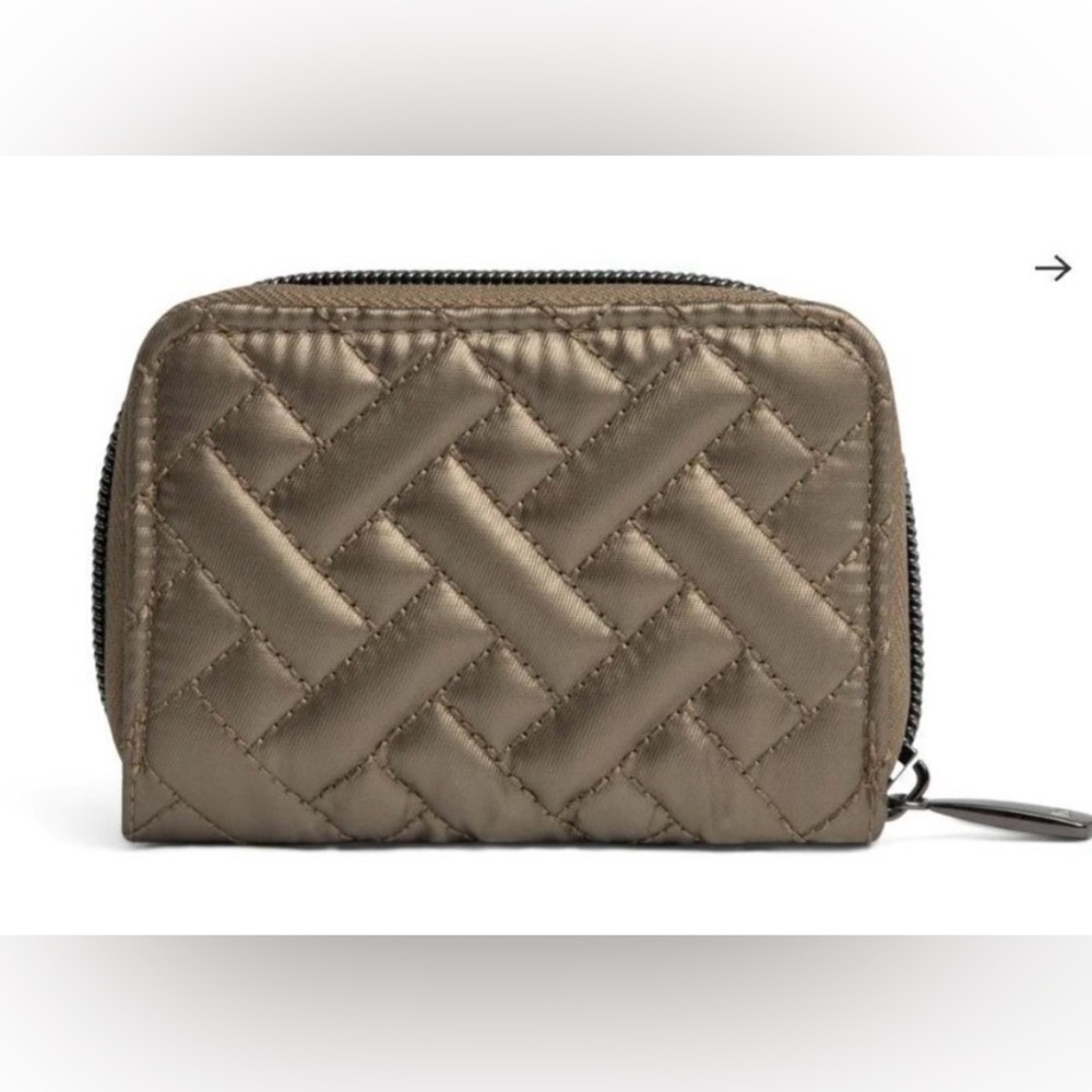 Lug Chipper Wristlet Wallet in Metallic Walnut